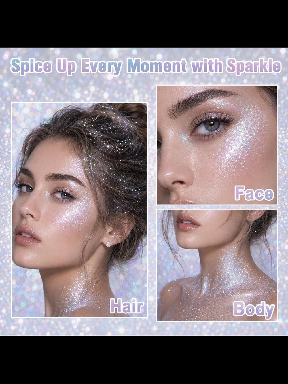 Mermaid Glitter Stick, Hair Glitter, Face Body Glitter Makeup - Picture 3 of 5